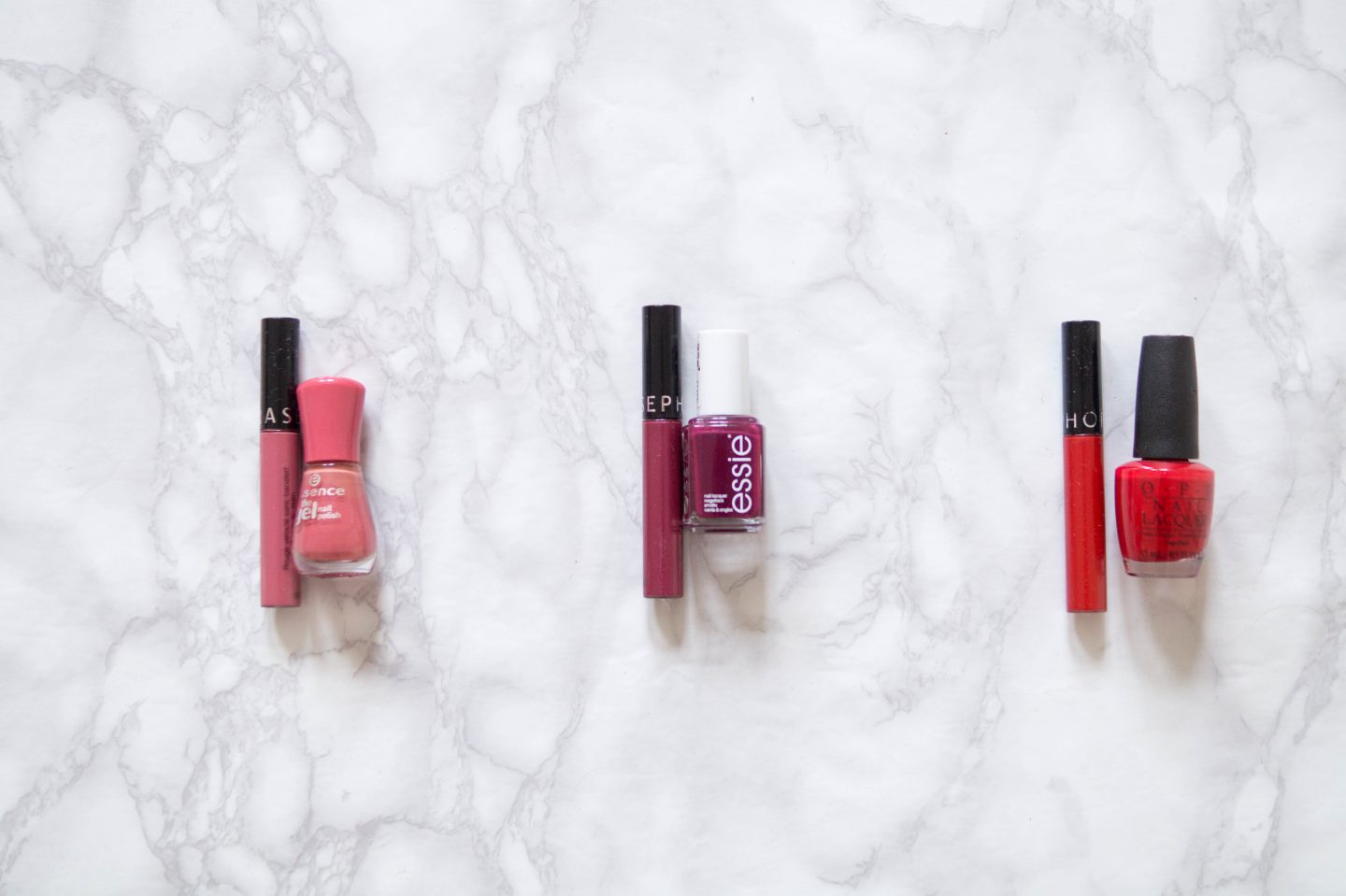 Three Lipstick/Nailpolish Combinations for Every Occation